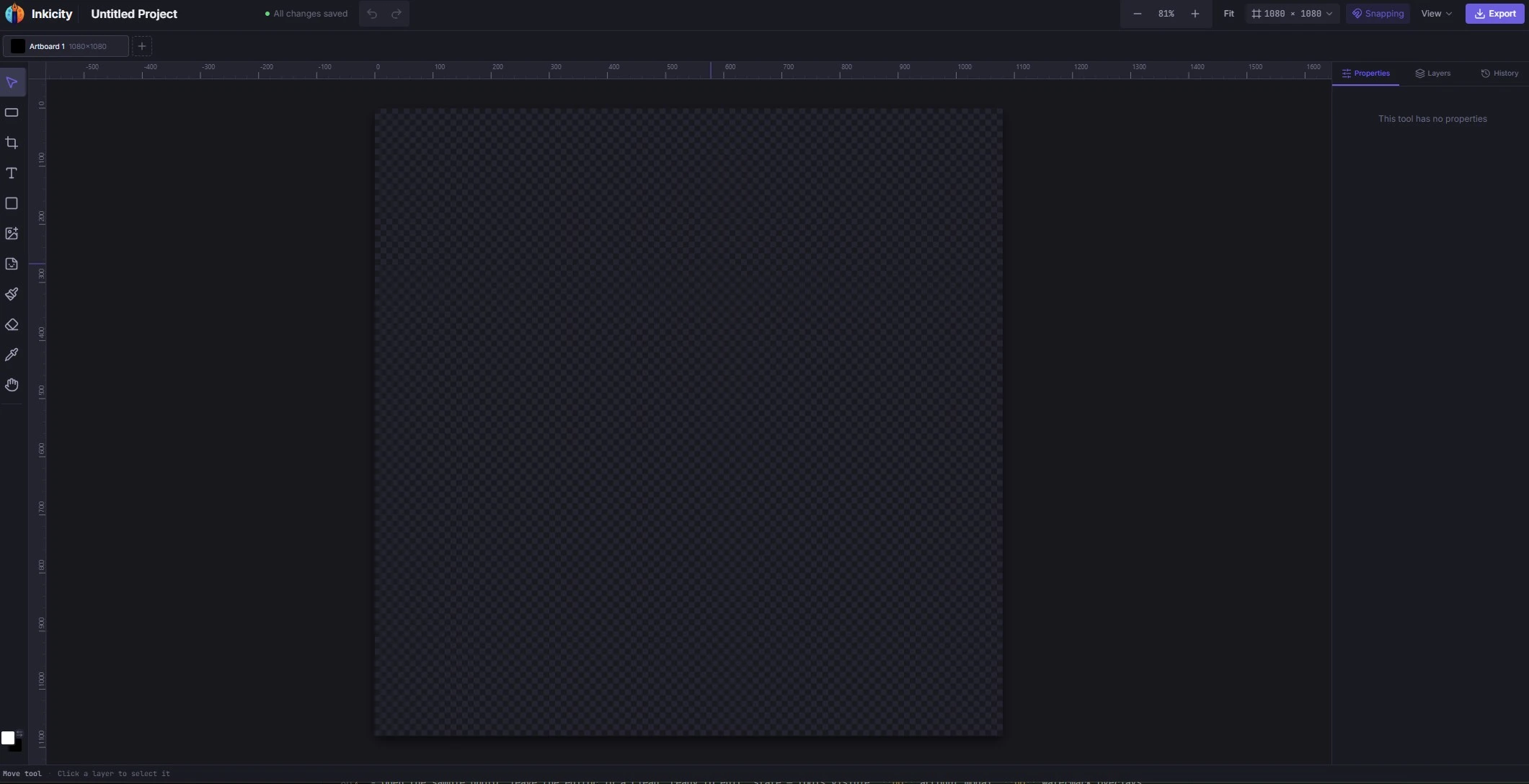 Inkicity editor with a text layer placed on a photo